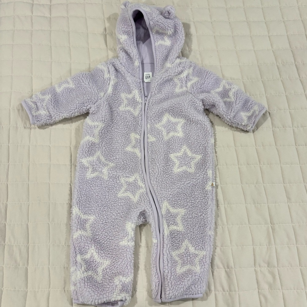 Baby Gap Purple Winter Plush Snow Suit 6-12M